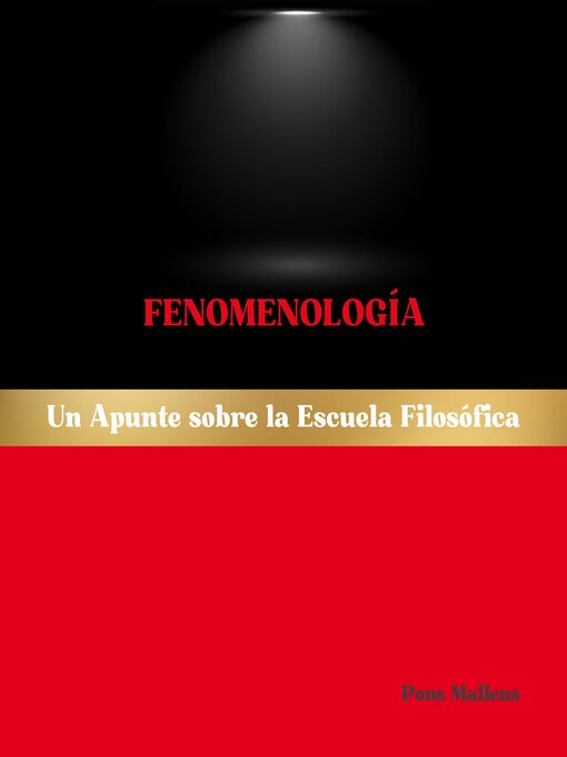 Cover image for Fenomenología